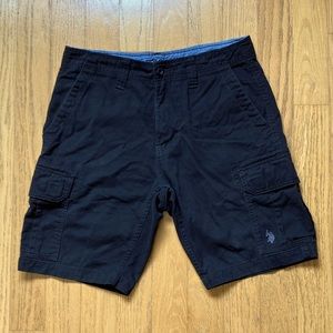 Like New, Men’s Khaki Cargo Shorts, US Polo Assn, Size 32 Waist, 100% Cotton